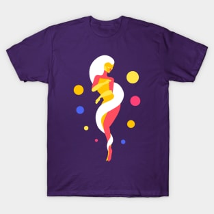 Funky Universe Colorful Lady T-Shirt